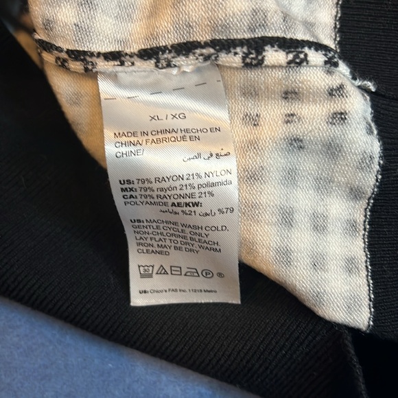 EUC White House Black Market Gingham Snap-Front Cardigan, X Large, Black/White - Picture 5 of 5